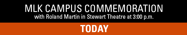 MLK Campus Commemoration with Roland Martin in Stewart Theatre at 3:00 p.m.