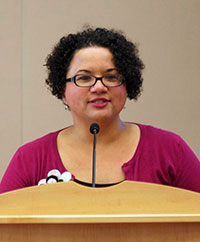 Dr. Susan Faircloth speaking at the 2013 American Indian UNC System Faculty Forum