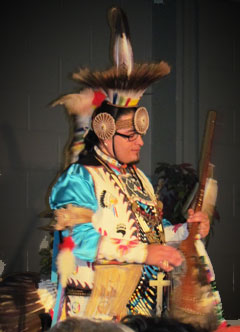 Man dancing at Native American Culture Night