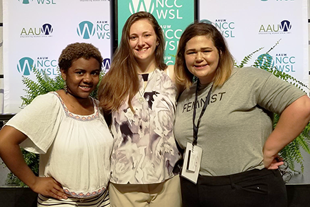 Kat Kirby with fellow students at NCCWSL