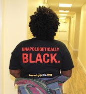 T-shirt reading "Unapologetically Black"